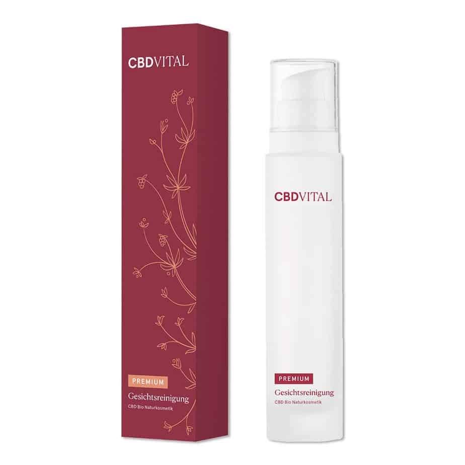 CBD VITAL - Premium - Gesichtsreinigung - CBD Kosmetik mit (50mg) CBD - 100ml