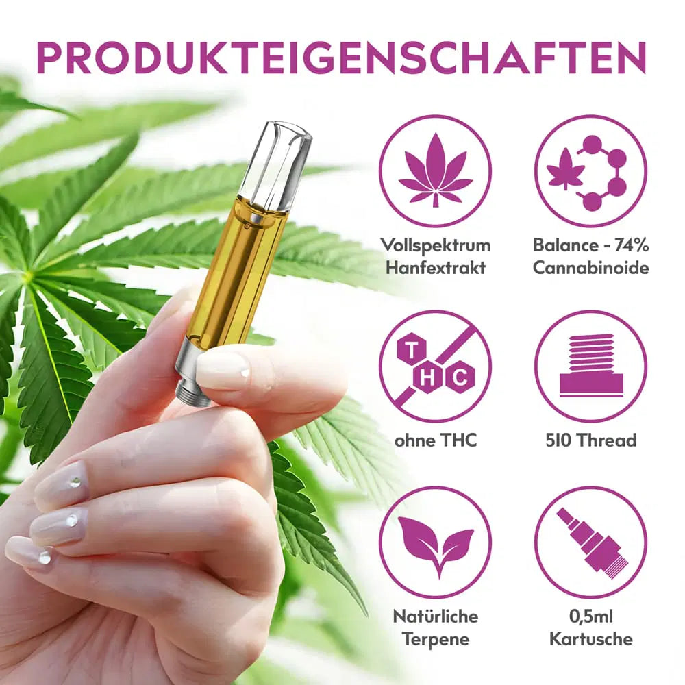 eos SLEEP CBD Extraktkartusche 74% Cannabinoide (0,5 ml )